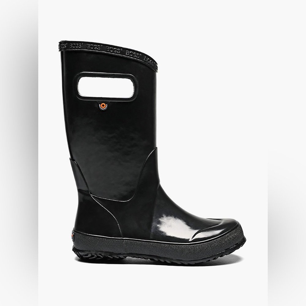 Bogs high handle classic black rain boots unisex size 5 71325-001. Lightly worn